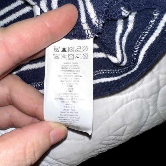 Michael Kors Men's Striped Short Sleeve Polo Blue Multi Size Large Spread Collar - Picture 7 of 9